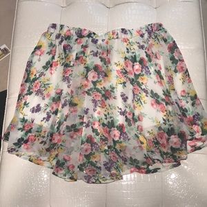 Floral slowly skirt